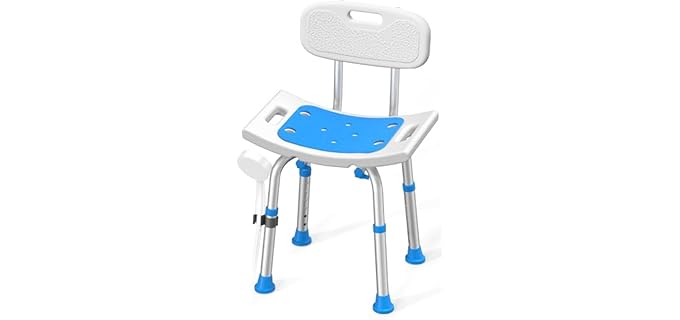 Homland Removable Back - Heavy Duty Shower Chair with Backrest