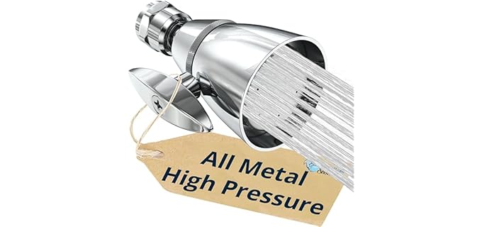 HammerHead Solid Metal - Compact High Pressure Solid Metal Shower Head