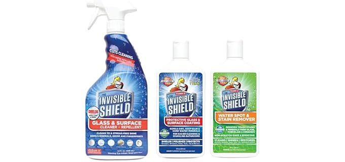 Invisible Shield Glass Essentials - Shower Glass Protection & Water Spot Remover Kit