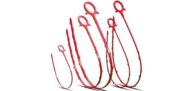 Musmu Drain Snake - Shower Hair Remover Auger Cleaning Tool with 5 Pack