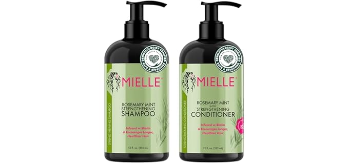 Mielle Organics Rosemary Mint - Biotin-Infused Rosemary Mint Shower Shampoo for All Hair Types