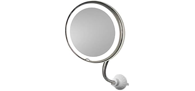 My Flexible Mirror Magnification - LED Lighted Flexible Shower Makeup Mirror