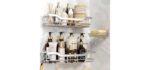 Omaira Rustproof - 3-Pack Adhesive Rustproof Shower Caddy Set