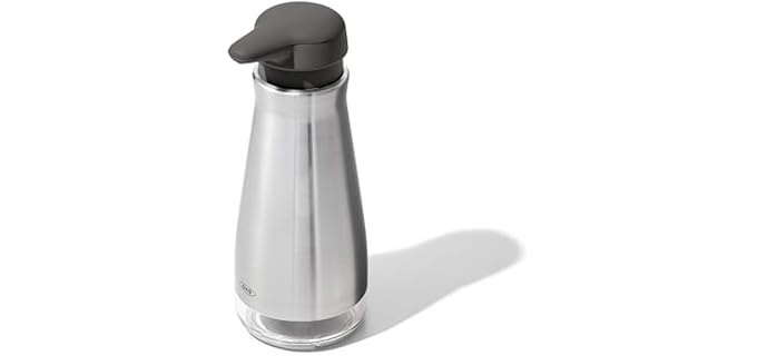 OXO Good Grips - Durable Stainless Steel Soap Dispenser for Bathrooms