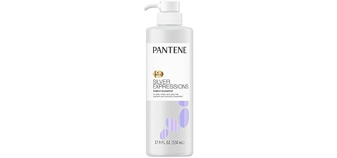 Pantene Silver Expressions - Brightening Gray & White Hair Healthy Shower Shampoo for Seniors