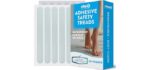 SlipX Solutions Adhesive Safety Treads - Clear Adhesive Reliable Non-Slip Grip for Bath & Shower