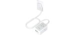 Tessan 3 Outlets - Slim Flat Plug Power Strip with USB