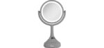 Zadro Countertop - Dual-Sided Countertop Mirror with Bluetooth