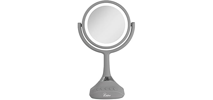 Zadro Countertop - Dual-Sided Countertop Mirror with Bluetooth