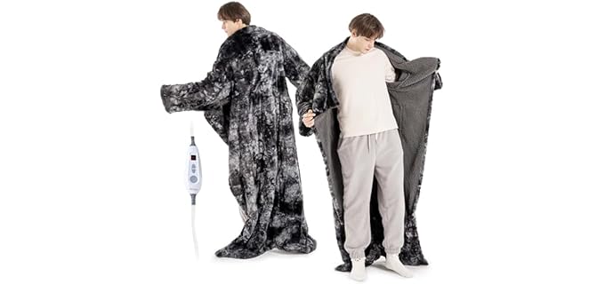 Bearhug Faux Fur - Heated Blanket with Sleeves