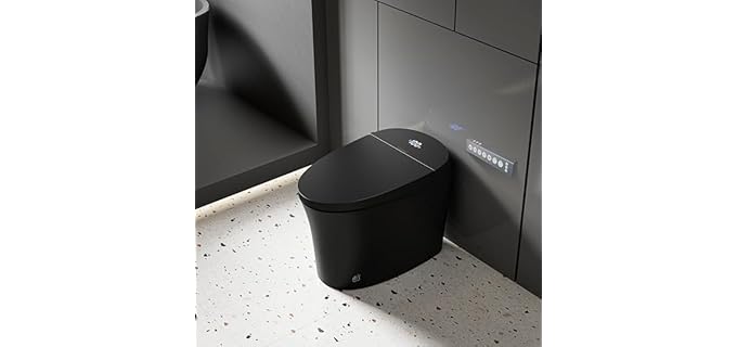 Canest TC-200BG - Luxury Black Tankless Smart Bidet Toilet