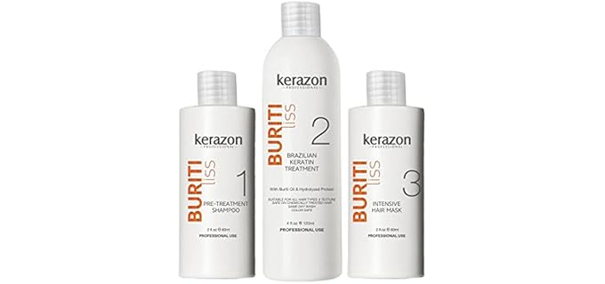 Kerazon Professional Buriti Liss - Brazilian Keratin Treatment with Clarifying Shampoo