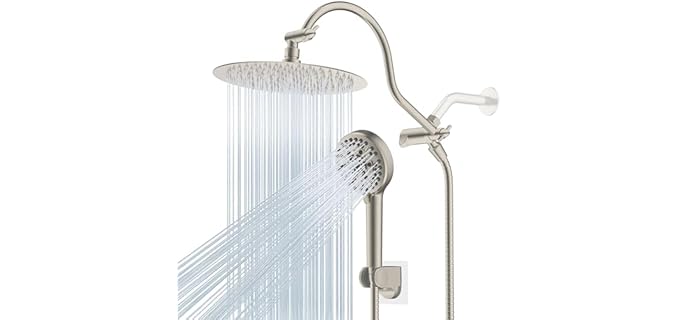 Hibbent All Metal - Durable Rainfall & Handheld Shower Combo