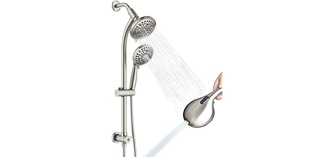 Egretshower Brush Nickel - 82-Mode High Pressure Shower Combo