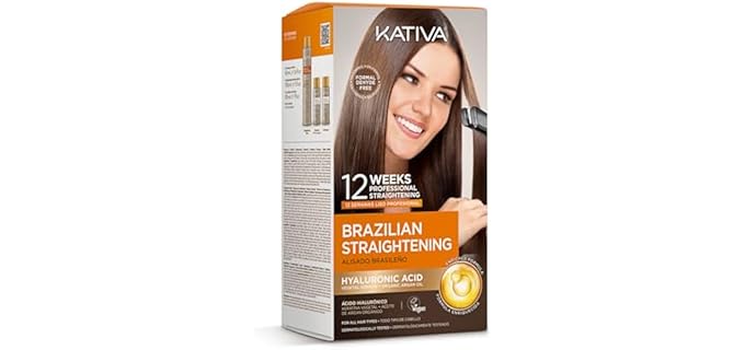 Kativa Brazilian Straightening - Home Hair Straightening Kit with Keratin