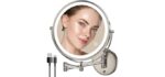 Rocollos  - Wall Mounted Lighted Makeup Mirror