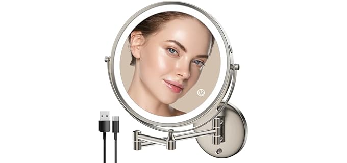 Rocollos  - Wall Mounted Lighted Makeup Mirror