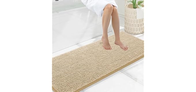 Smiry Carpet Runner - Soft Chenille Bathroom Carpet Runner with Fast Drying
