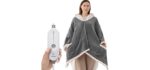 Kozyus Poncho - Wearable Heated Wrap with Hood & Pockets