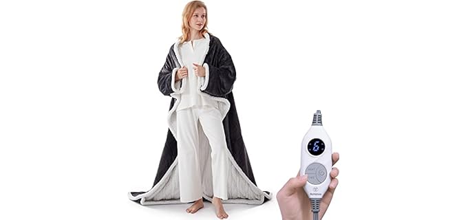 Westinghouse Electric - Wearable Heated Blanket with Sleeves & Pocket