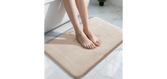 Yimobra Memory Foam - Plush Memory Foam Bathroom Mat with Quick Drying