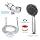Briout Handheld Shower Head High Pressure 5-Settings with Hose, Chrome | Powerful Water Spray, Against Low Pressure Water Flow, 59 Inch Stainless Hose, Adjustable Mount
