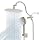 Hibbent All Metal cUPC Certified Shower Head, 10'' Rainfall Shower Head | High Pressure Dual Showerhead Combo with Handheld 10-Spray, 12'' Adjustable Extension Arm, 71'' Hose & Holder, Brushed Nickel