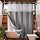 Lagute SnapHook Hook Free Shower Curtain with Snap-in Liner & See Through Top Window | Hotel Grade, Machine Washable | 71Wx74L, Gray