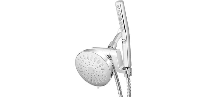 Waterpik High Pressure Handheld Wand and Rain Shower Head Combo with 8-Foot Long Metal Hose, BodyWand Spa System with 7 Spray Modes for Hair and Body, Chrome